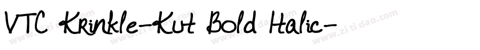 VTC Krinkle-Kut Bold Italic字体转换